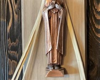 Bless This House O Lord We Pray Jesus Wall Plaque	16x7.5in	
