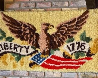 Liberty 1776 Hooked Rug Wall Hanging	28x53in	
