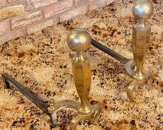 Brass Andirons	17x7.5x18in	HxWxD
