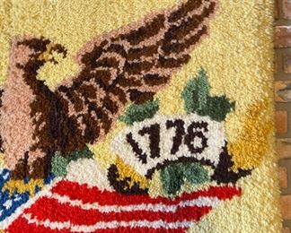 Liberty 1776 Hooked Rug Wall Hanging	28x53in	
