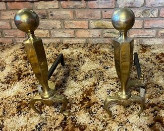 Brass Andirons	17x7.5x18in	HxWxD
