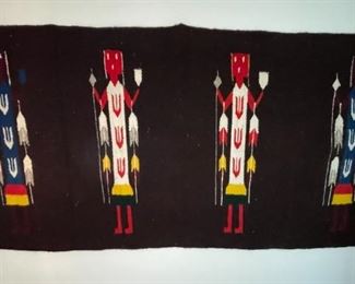 Vintage Mexican Yei Rug	31x61in	
