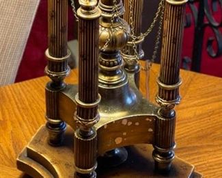 Vintage 4 Column Table Lamp	30 x 16in diameter	
