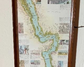 Egyptian Nile River historical site  Map	52.5 x 11.5	
