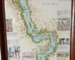 Egyptian Nile River historical site  Map	52.5 x 11.5	
