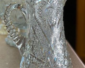 American Brilliant Cut Glass Pitcher ABP	10 x 4.5 x 8in	HxWxD
