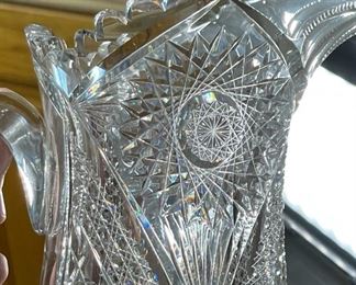 American Brilliant Cut Glass Pitcher ABP	10 x 4.5 x 8in	HxWxD
