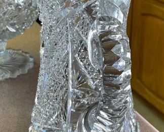 American Brilliant Cut Glass Pitcher ABP	10 x 4.5 x 8in	HxWxD
