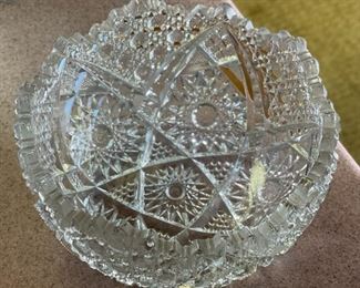 American Brilliant Cut Glass Bowl	4.5 x 8.25in diameter	
