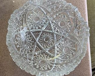 American Brilliant Cut Glass Bowl	4.5 x 8.25in diameter	
