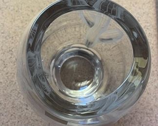Mikasa Etched Lead Crystal Vase Cactus Sonora	10in H  x 4in diameter	

