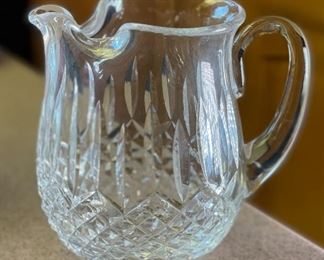 Waterford Crystal LISMORE Jug Pitcher with ice lip	6.5 x 4.5 x 6in	HxWxD
