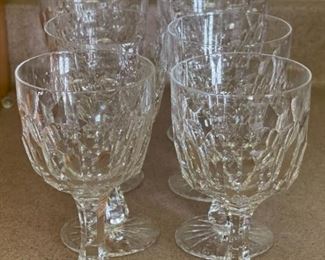 10pc ROYAL LEERDAM Ambassador Cut Crystal Water Goblets Wine Glasses	6.75 x 3.5in diameter	
