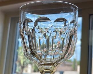 10pc ROYAL LEERDAM Ambassador Cut Crystal Water Goblets Wine Glasses	6.75 x 3.5in diameter	
