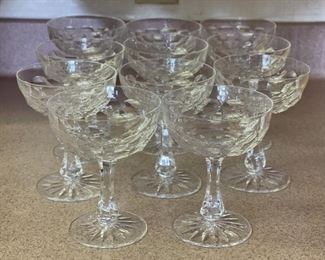 11pc ROYAL LEERDAM Ambassador Cut Crystal Wine Glasses	5.25 x 4in Diameter	

