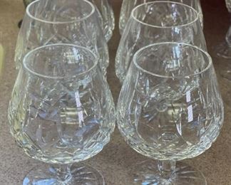 6pc Waterford Crystal Lismore Brandy Snifters Glasses	5.25 x 2.5in diameter	
