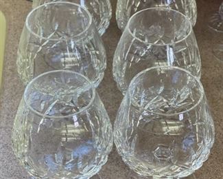 6pc Waterford Crystal Lismore Brandy Snifters Glasses	5.25 x 2.5in diameter	
