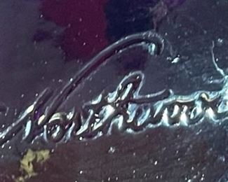 Northwood Carnival Glass Purple Grape & Cable Vase	8x5in diameter	
