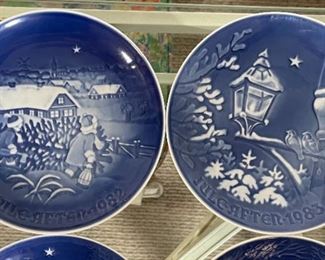 10pc B&G Bing Grondahl Christmas Plates 1980s	7.25in Diameter	

