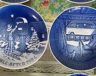 10pc B&G Bing Grondahl Christmas Plates 1980s	7.25in Diameter	
