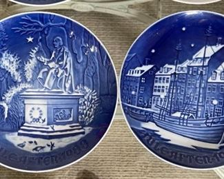 10pc B&G Bing Grondahl Christmas Plates 1980s	7.25in Diameter	
