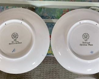 10pc B&G Bing Grondahl Christmas Plates 1980s	7.25in Diameter	
