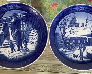 10pc B&G Bing Grondahl Christmas Plates 1990s	7.25in Diameter	
