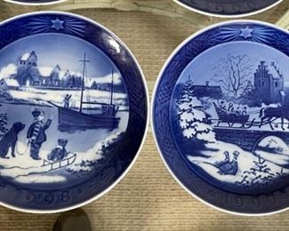 10pc B&G Bing Grondahl Christmas Plates 1990s	7.25in Diameter	
