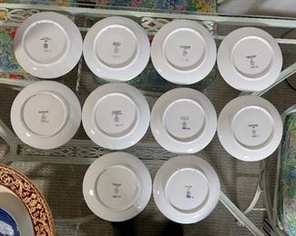 10pc B&G Bing Grondahl Christmas Plates 1990s	7.25in Diameter	

