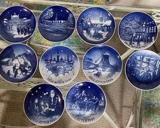 10pc B&G Bing Grondahl Christmas Plates 1990s #2	7.25in Diameter	
