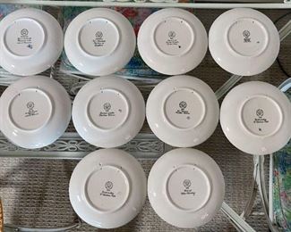 9pc B&G Bing Grondahl Christmas Plates 1970s	7.25in Diameter	
