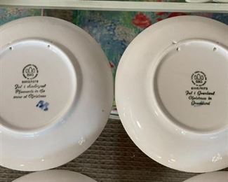 9pc B&G Bing Grondahl Christmas Plates 1970s	7.25in Diameter	
