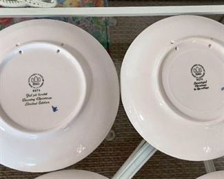 9pc B&G Bing Grondahl Christmas Plates 1970s	7.25in Diameter	
