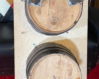 1970s Kentucky Bourbon Double Barrel  Coffee Table	18 x 42 x 23.75in	HxWxD
