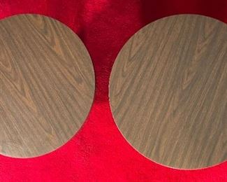 2pc 1970s  Kentucky Bourbon Barrel End Tables PAIR	17.5 x 23.5 in diameter	
