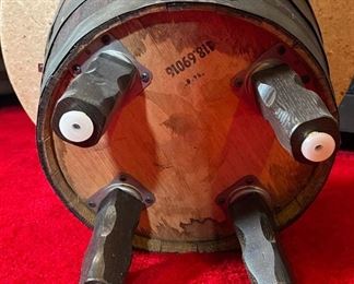 2pc 1970s  Kentucky Bourbon Barrel End Tables PAIR	17.5 x 23.5 in diameter	
