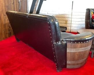 1970s Kentucky Bourbon Barrel Sofa Couch	31 x 80 x 33in	HxWxD
