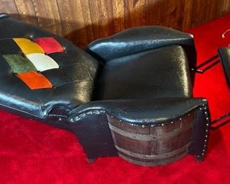 1970s Kentucky Bourbon Barrel Chair Recliner	38 x 34 x 31in	HxWxD
