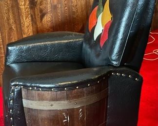 1970s Kentucky Bourbon Barrel Chair Recliner	38 x 34 x 31in	HxWxD
