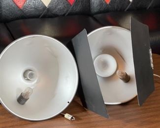 2pc Smith Victor Vintage Studio Photography Lights	14in x 12 in diameter	
