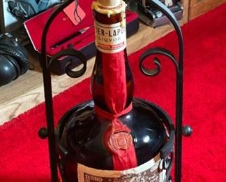 Vintage Grand Marnier Tilting Wrought Iron Liquor Bottle Holder 1960's Display	28 x 12 x 9.5in	HxWxD
