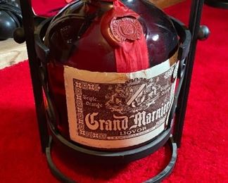 Vintage Grand Marnier Tilting Wrought Iron Liquor Bottle Holder 1960's Display	28 x 12 x 9.5in	HxWxD
