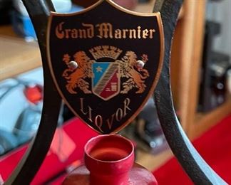 Vintage Grand Marnier Tilting Wrought Iron Liquor Bottle Holder 1960's Display	28 x 12 x 9.5in	HxWxD
