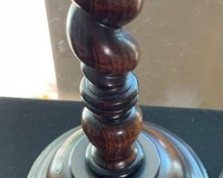 2pc Carved Wood Candle Holders	18.5 high	
