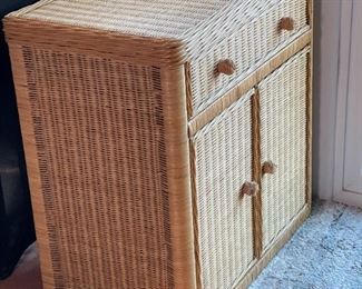 Vintage Wicker Nightstand	29 x 27 x 16in	HxWxD
