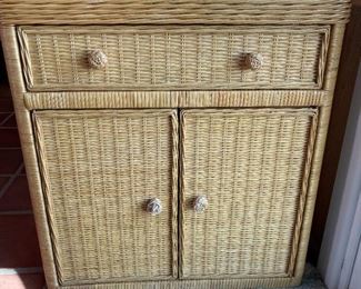 Vintage Wicker Nightstand	29 x 27 x 16in	HxWxD
