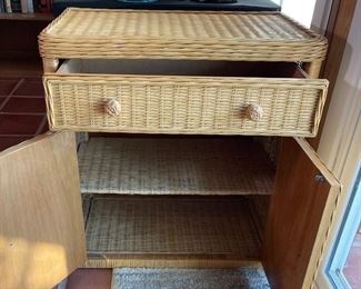 Vintage Wicker Nightstand	29 x 27 x 16in	HxWxD
