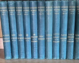 25pc Volumes Dicken's Works Peter Fenelon Collier Blue HC	8x6in	
