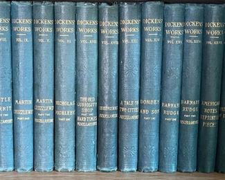 25pc Volumes Dicken's Works Peter Fenelon Collier Blue HC	8x6in	
