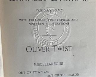 25pc Volumes Dicken's Works Peter Fenelon Collier Blue HC	8x6in	
